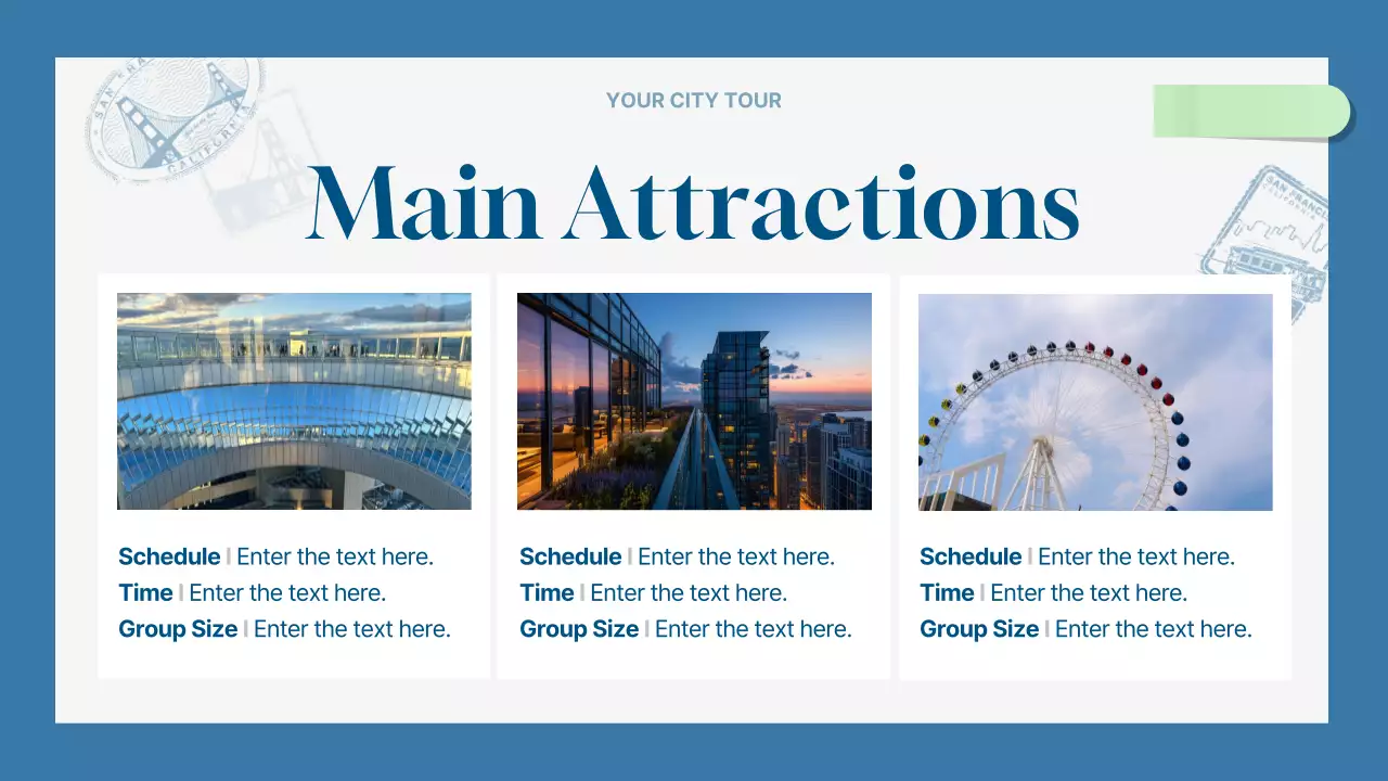 Blue Modern Travel Promotion Presentation