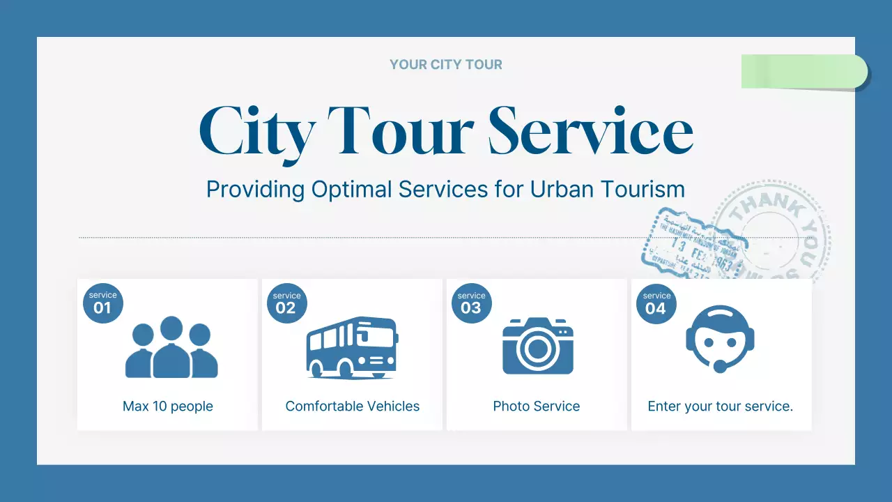 Blue Modern Travel Promotion Presentation