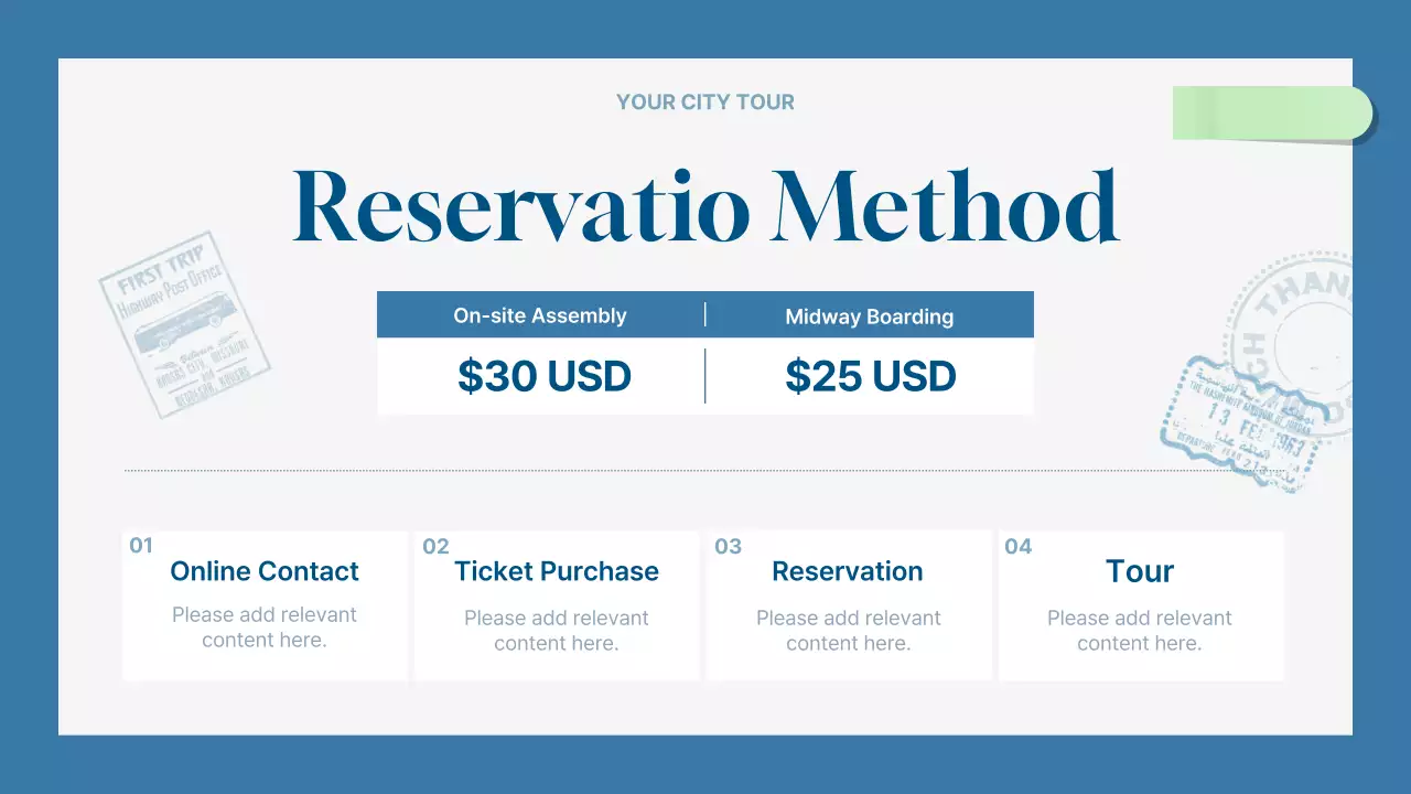 Blue Modern Travel Promotion Presentation