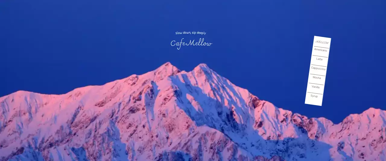 青 シンプル カフェ メニュー チェックリスト写真