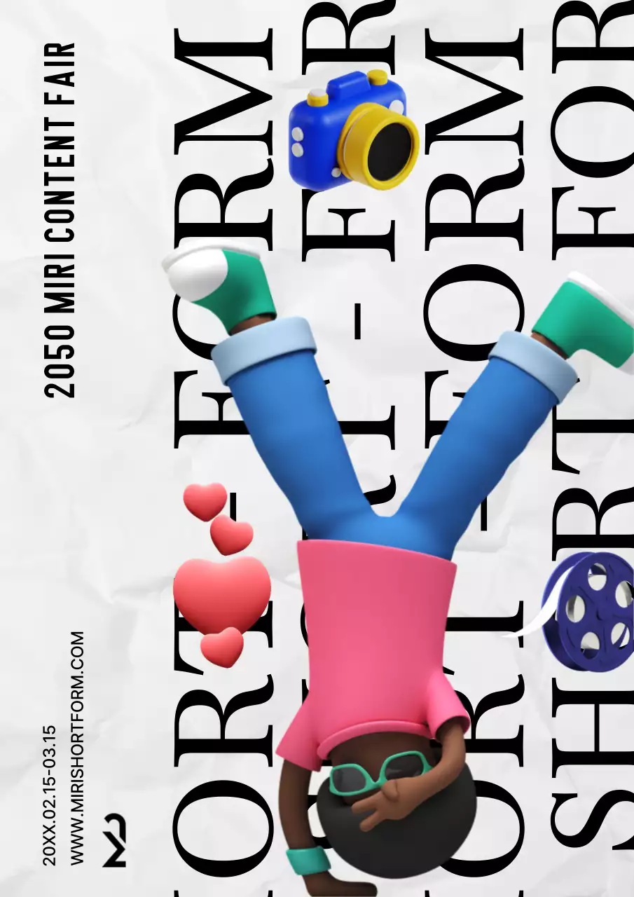 カラフル ポップ コンテンツ ポスター