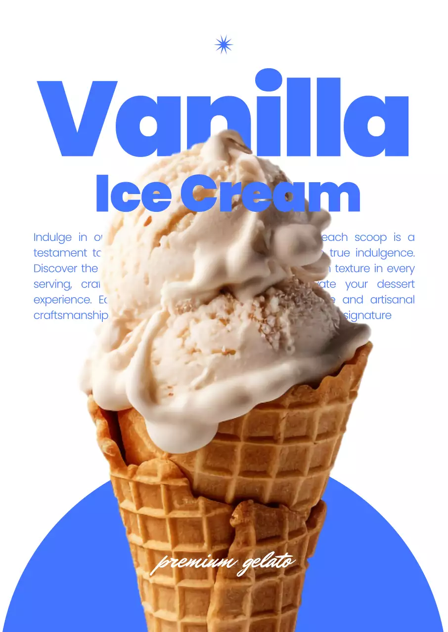 파랑 모던 아이스크림 광고