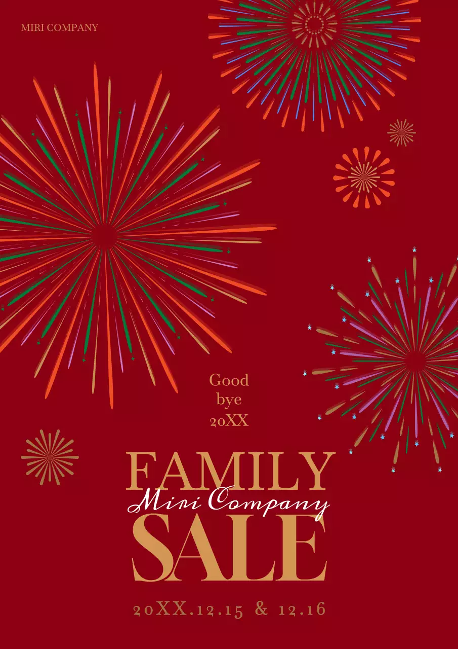 赤 鮮やか セール ポスター