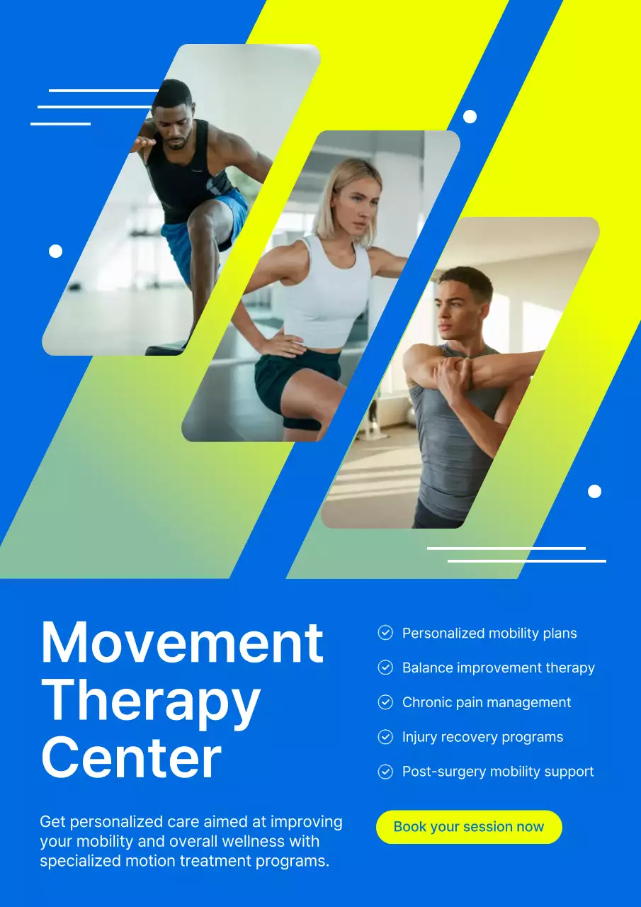 blue modern therapy promotion