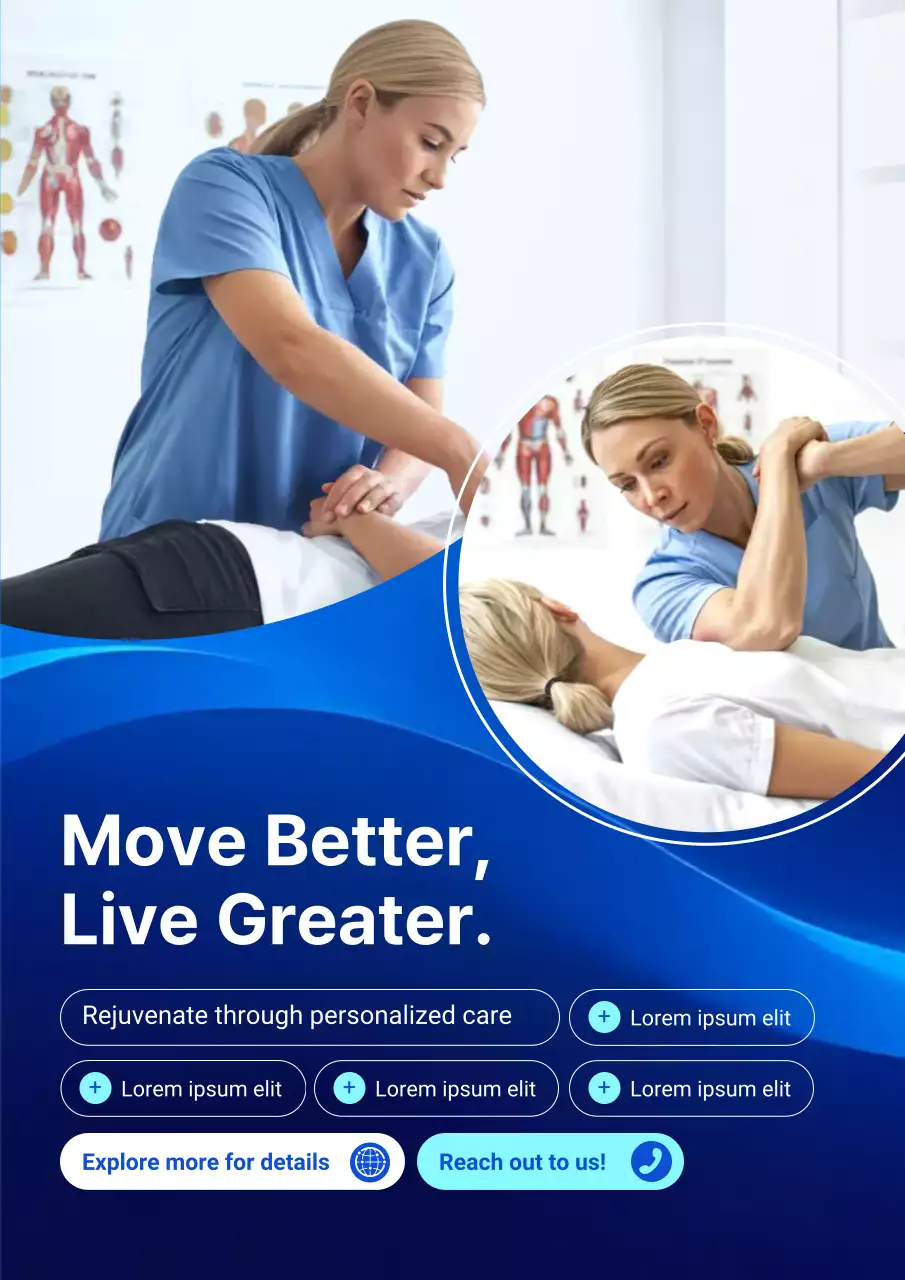 blue modern healthcare advertisement