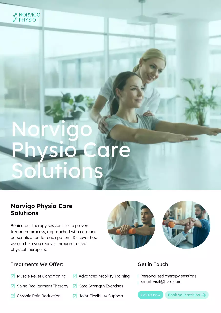 white modern physiotherapy promotion