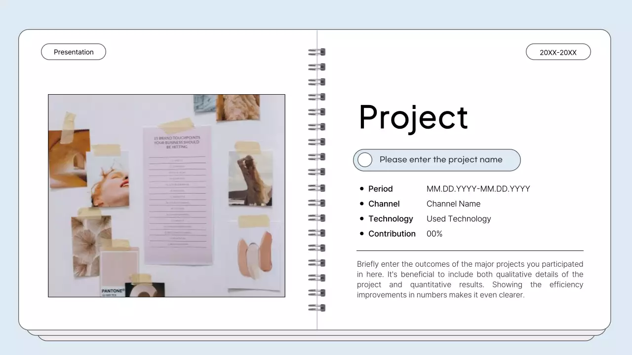 Apresentação de portfólio minimalista branco