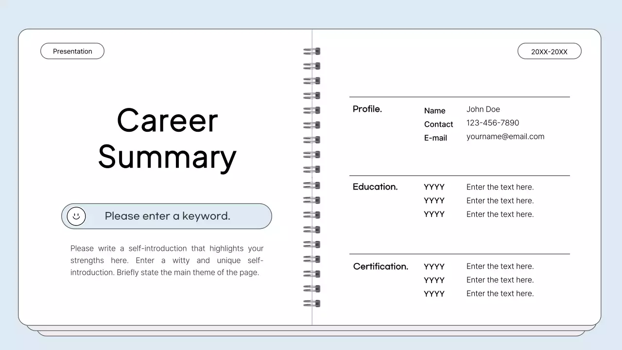 Apresentação de portfólio minimalista branco