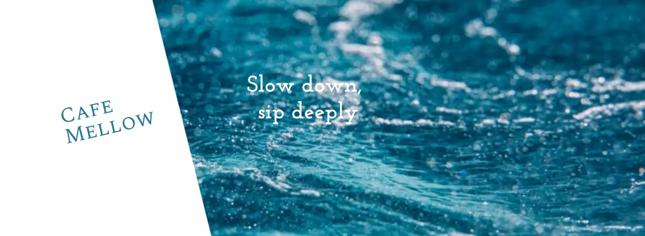 青 シンプル カフェ ポスター 写真