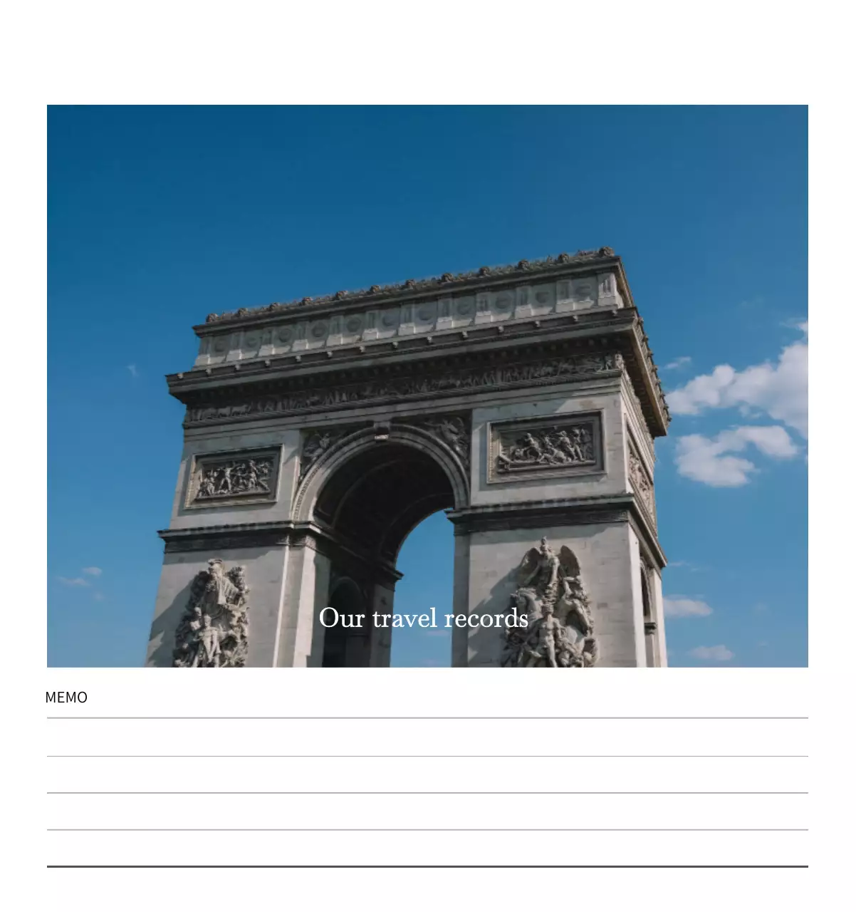 다양한 국가의 여행 프레임 사진 컨셉