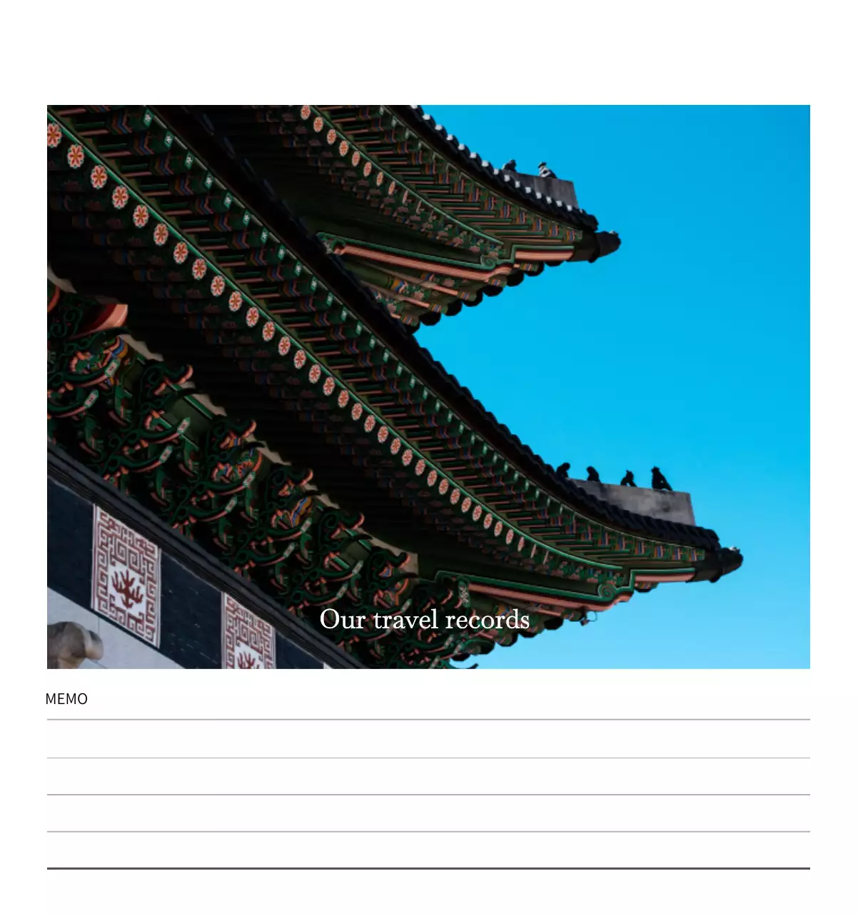 다양한 국가의 여행 프레임 사진 컨셉