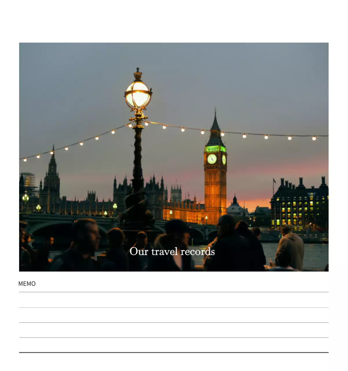 다양한 국가의 여행 프레임 사진 컨셉