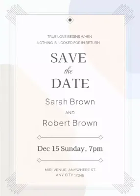 Beige wedding invitation elegant style