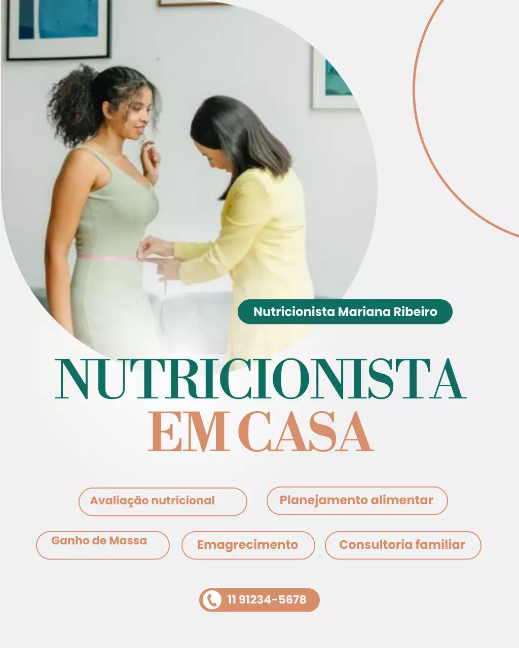 Publicação discreta do Instagram sobre nutrição moderna