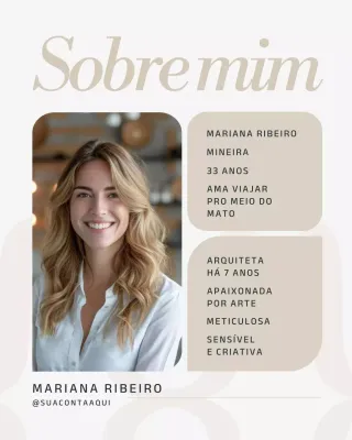 Postagem de perfil bege moderno no Instagram