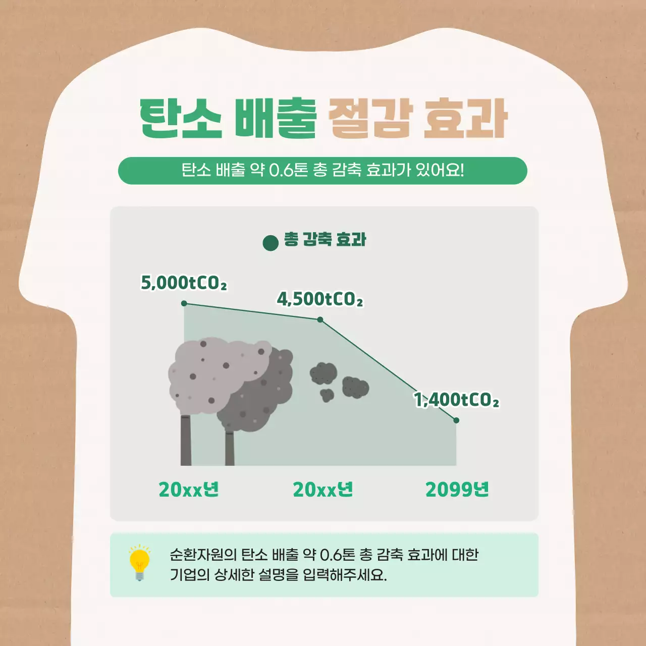 베이지 깔끔 환경 캠페인