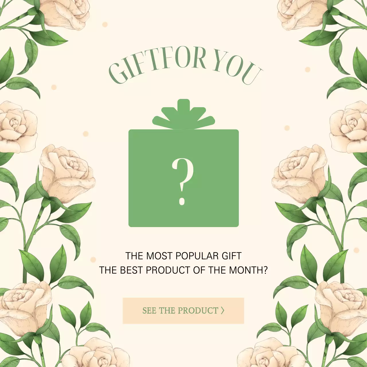 Green Floral Gift Promotion Social Media Post