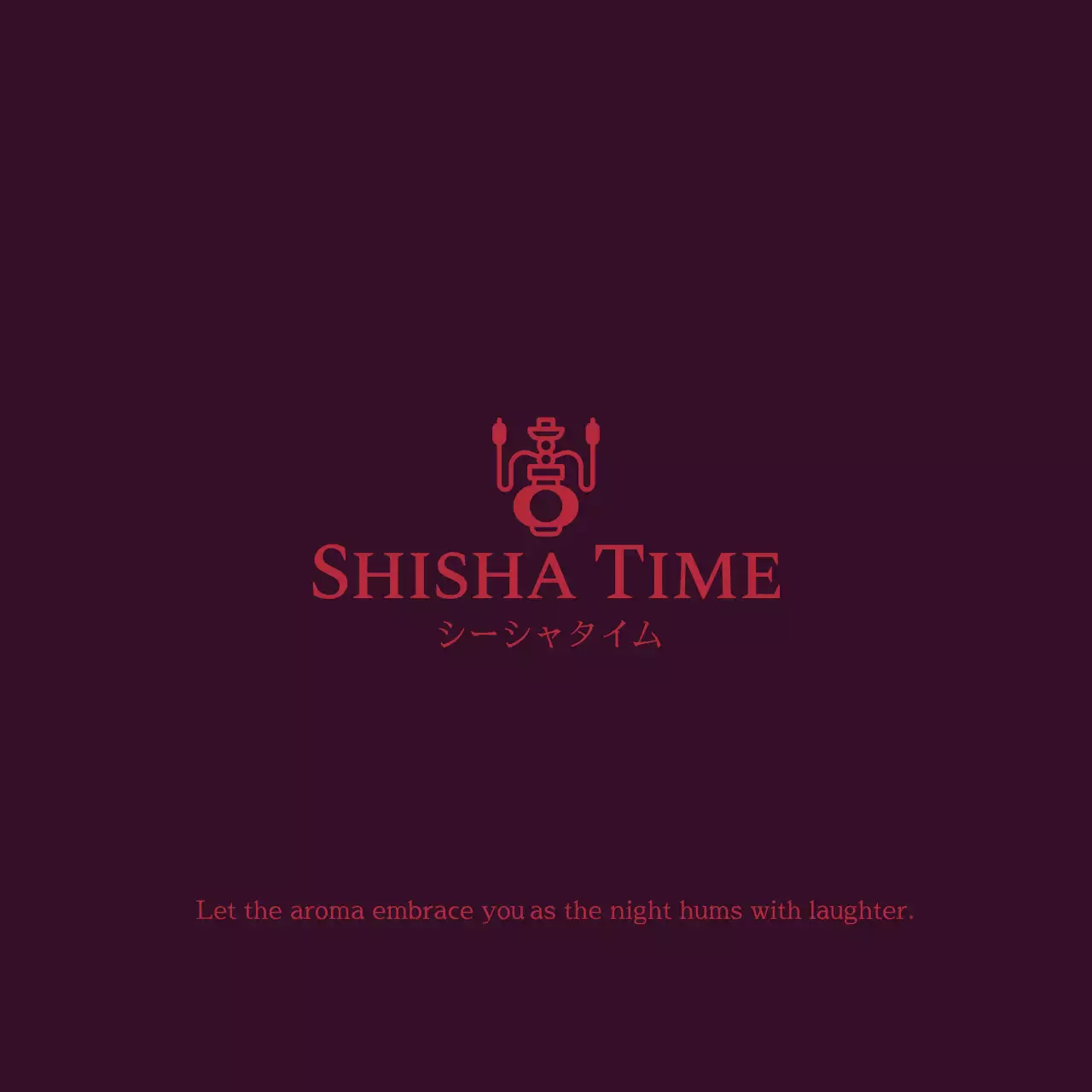 赤 モダン シーシャ ロゴ  杯イラスト