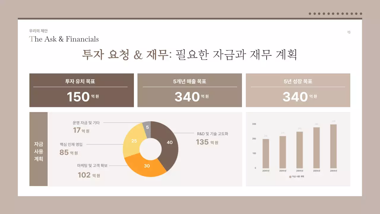 베이지 모던 투자 설명서 IR