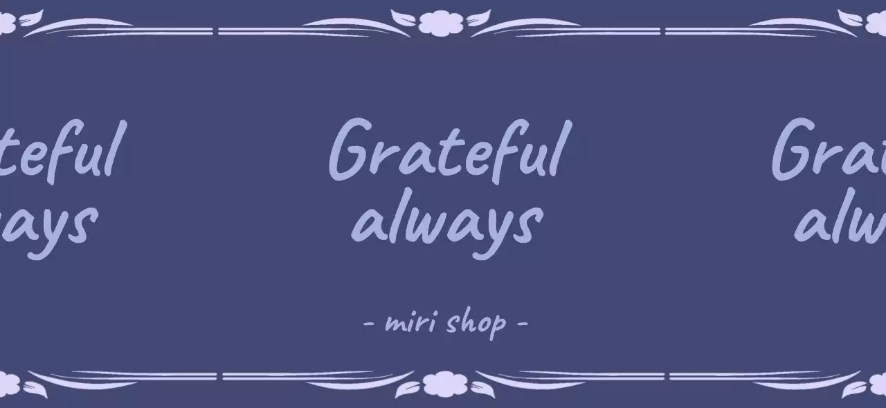 남색 심플 감사 기념