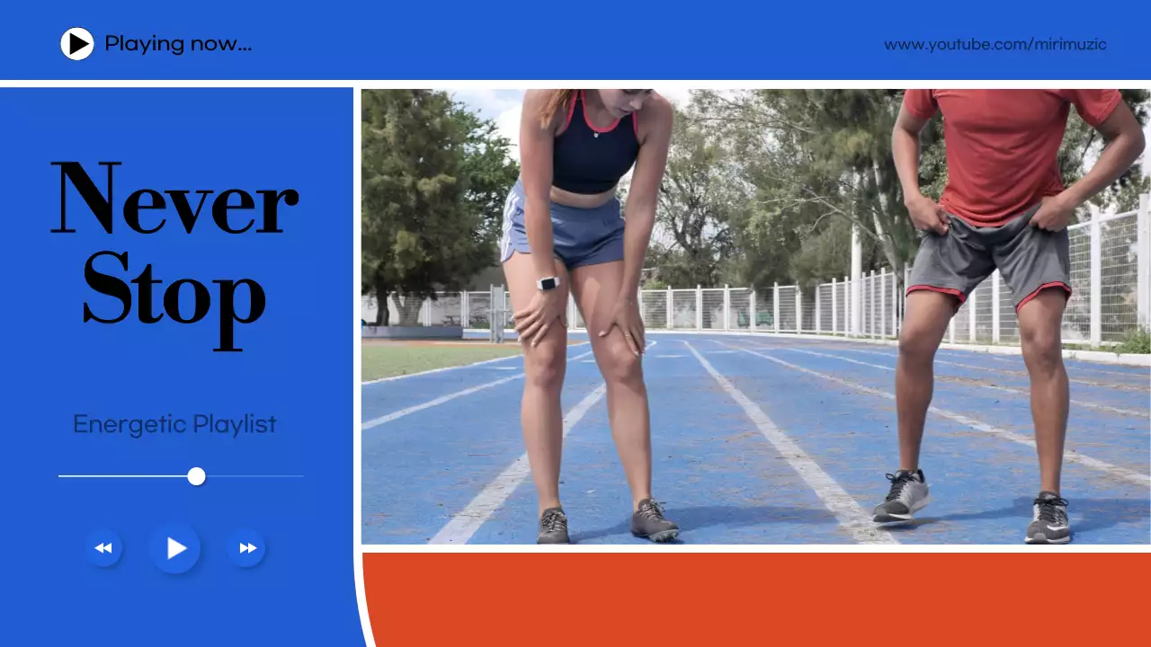 블루 모던 피트니스 플레이리스트 유튜브 썸네일