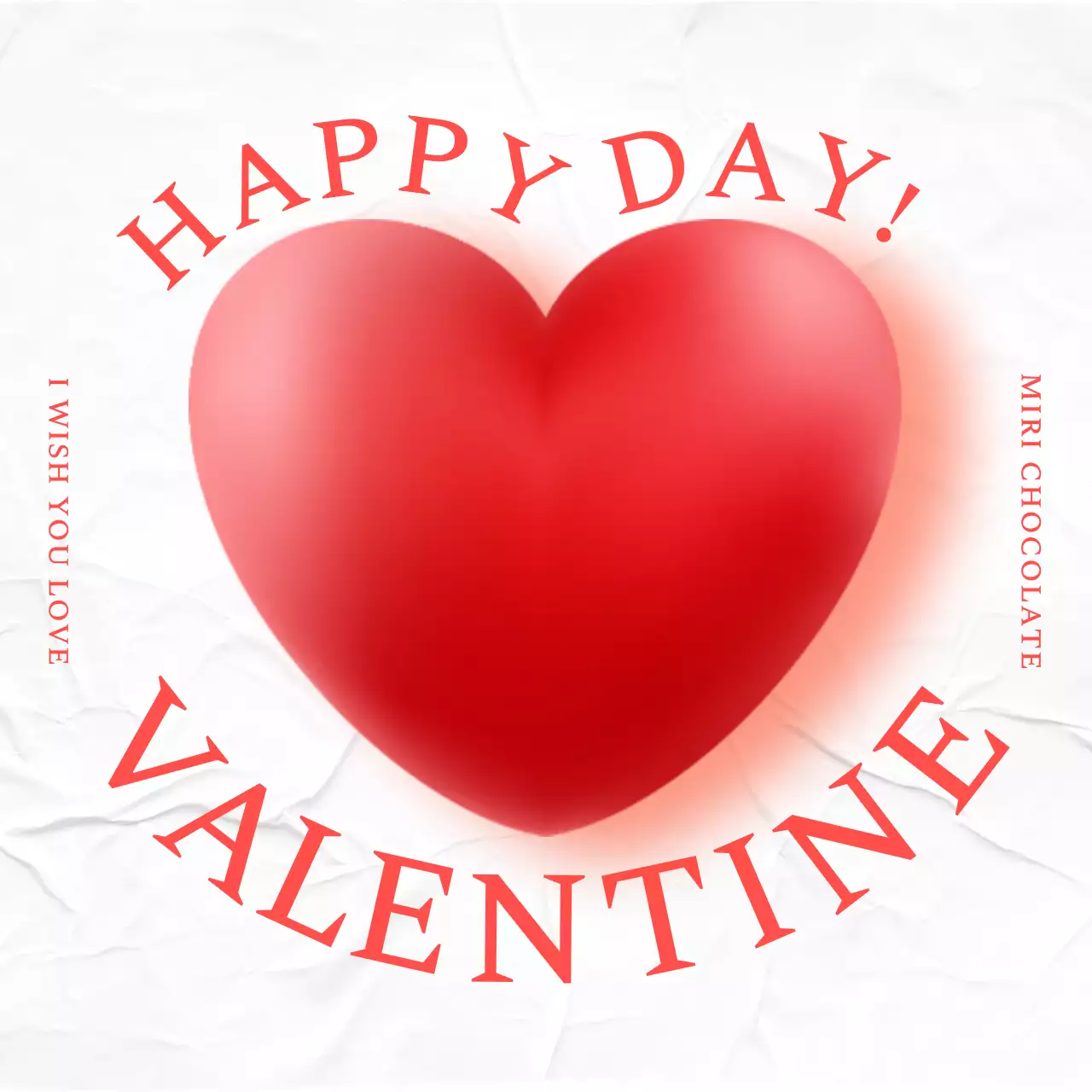 赤 かわいい バレンタイン ポスター