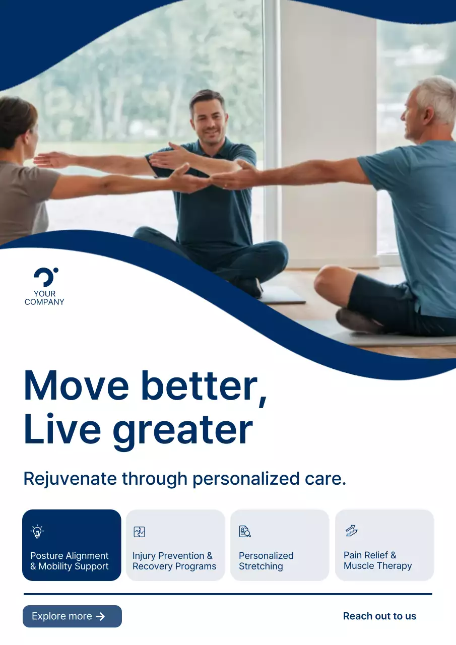 blue modern wellness promotion