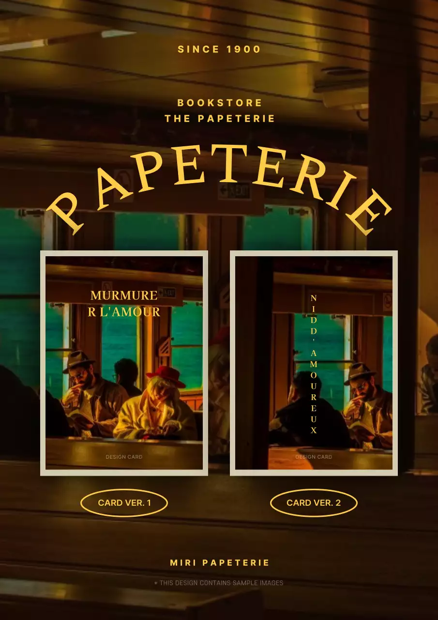 Guide to designing a new card with brown and yellow stationery branding