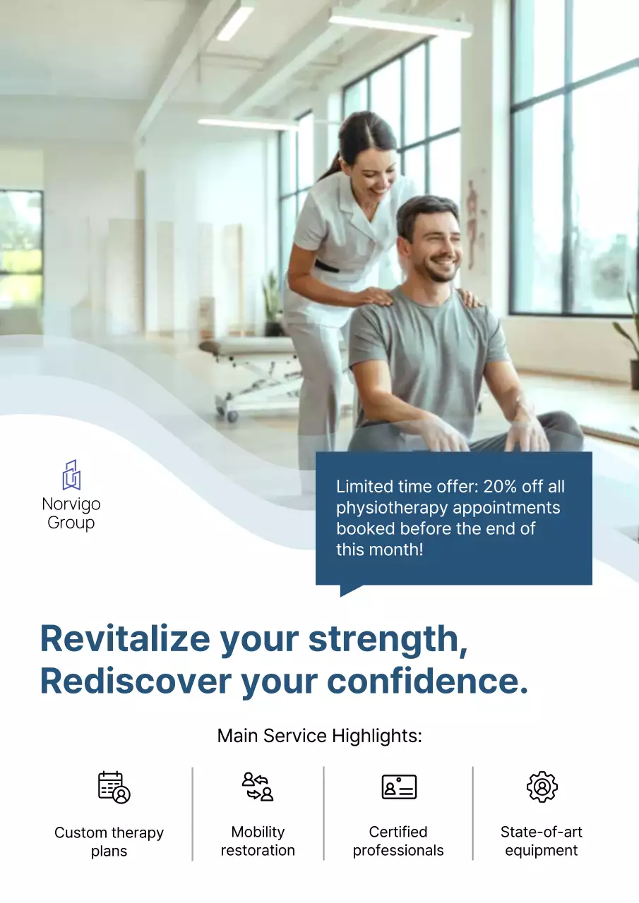 white modern physiotherapy promotion