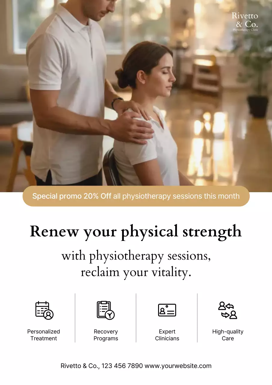 beige modern physiotherapy promotion