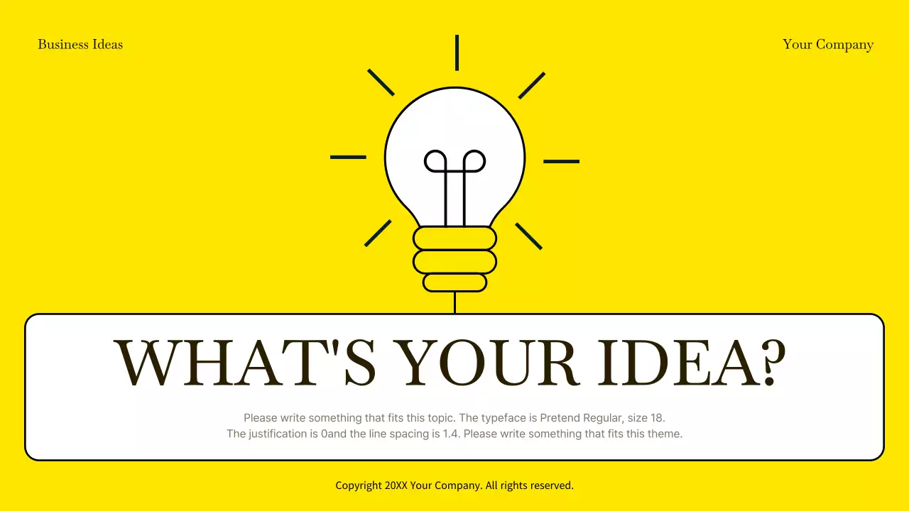 노란색 모던 비즈니스 프레젠테이션