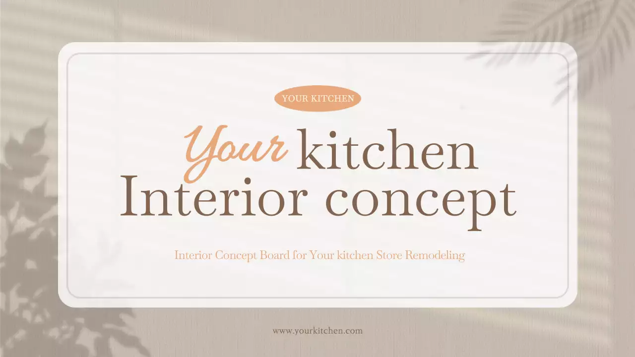 베이지색 우아한 주방 가이드 프레젠테이션