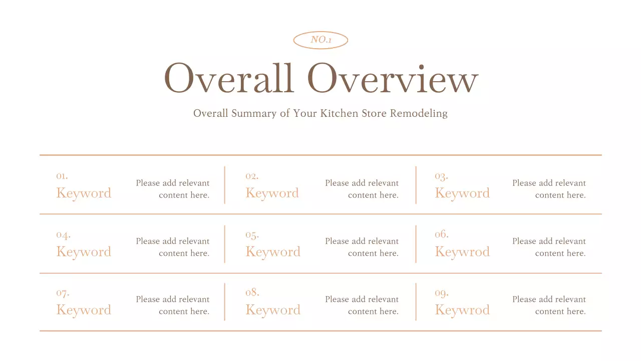 베이지색 우아한 주방 가이드 프레젠테이션