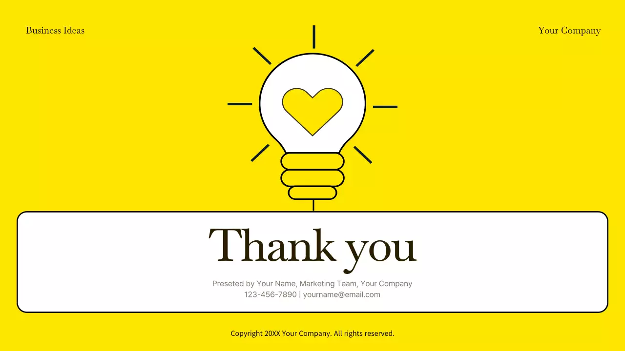 노란색 모던 비즈니스 프레젠테이션