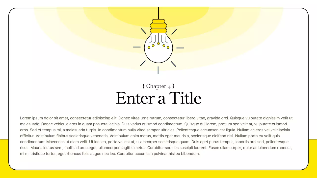 노란색 모던 비즈니스 프레젠테이션