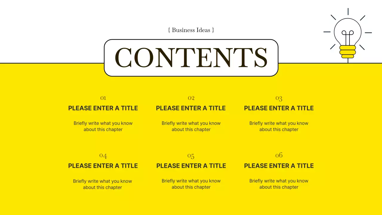 노란색 모던 비즈니스 프레젠테이션