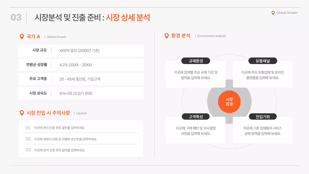 주황의 심플한 글로벌 전략 제안서