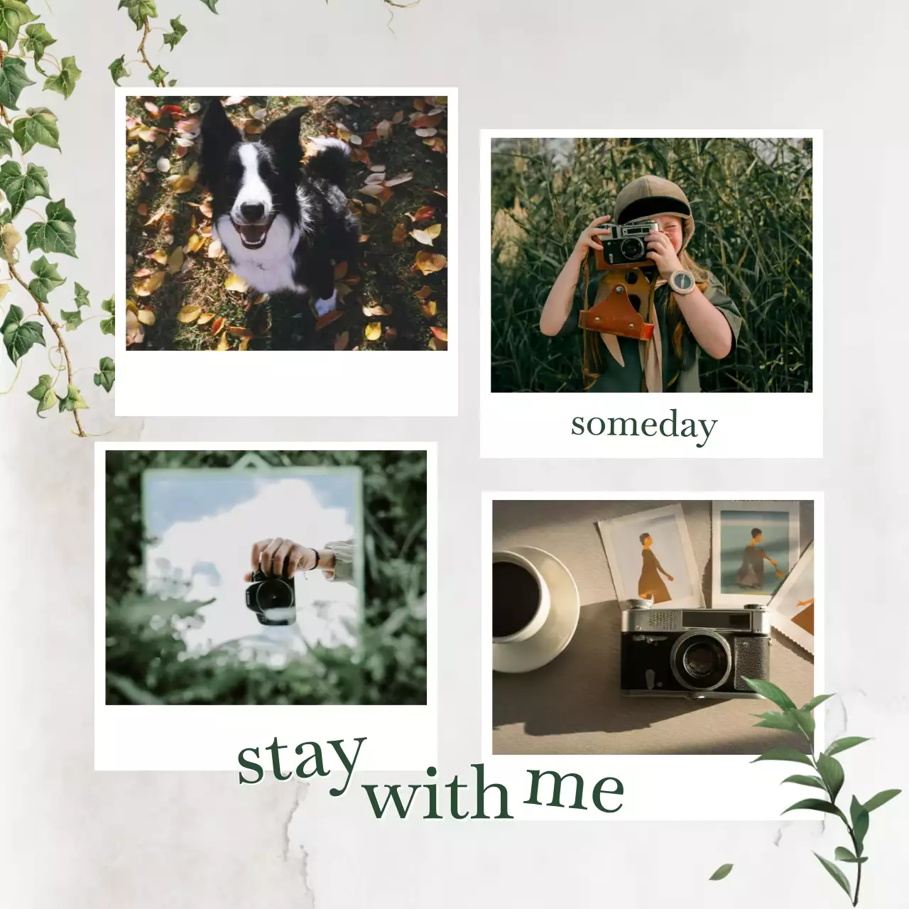 グレー コラージュ 写真 ポスター おしゃれ