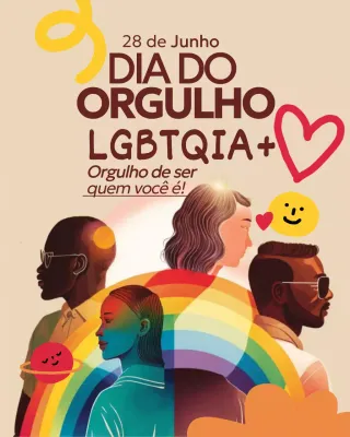 Postagem de anúncio do Orgulho Artístico do Arco-Íris no Instagram