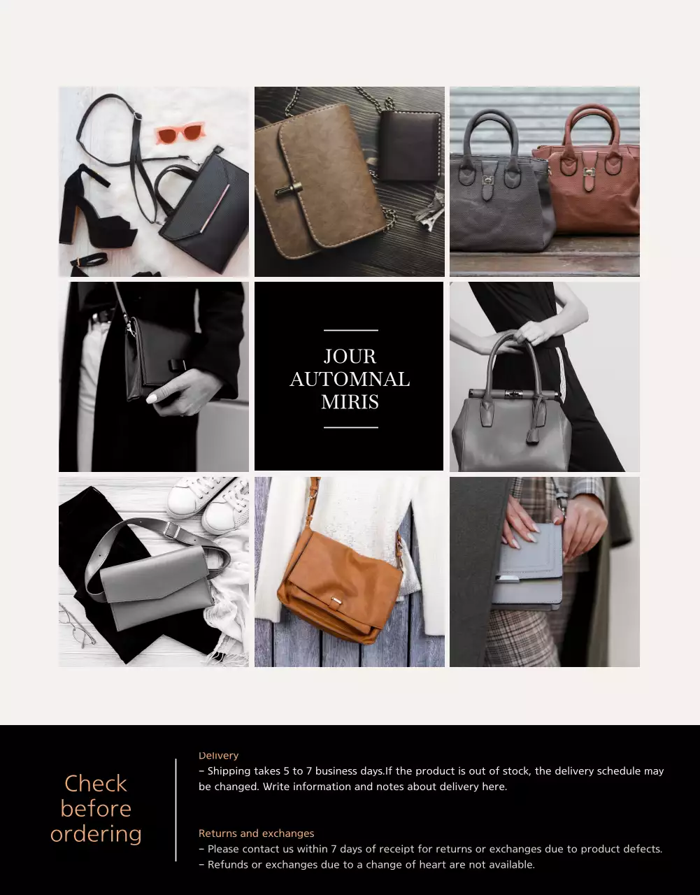 Poster Promosi Mode Modern Beige