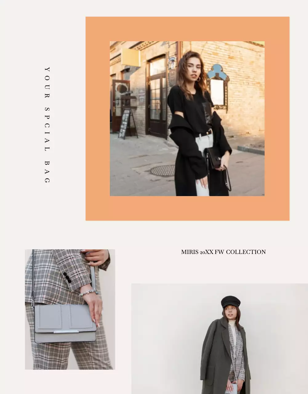 Poster Promosi Mode Modern Beige