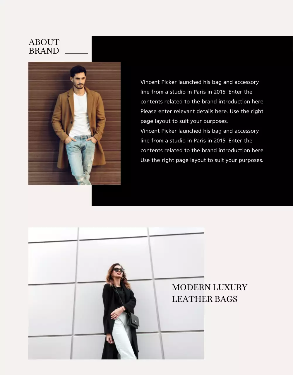 Poster Promosi Mode Modern Beige