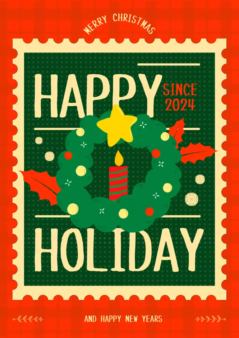 초록 빈티지 크리스마스 축제