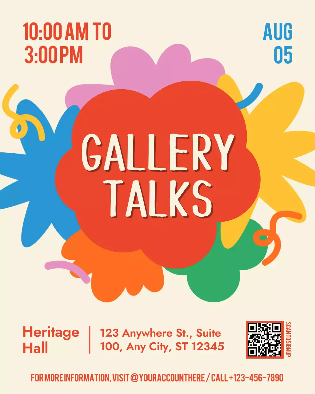 Colorful Retro Arts and Culture Event Announcement Instagram Post