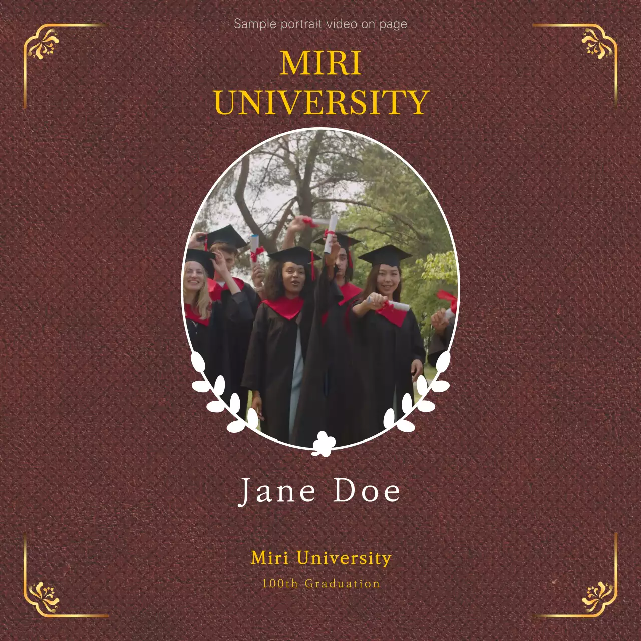 갈색과 골드의 고급스러운 졸업 앨범 게시글