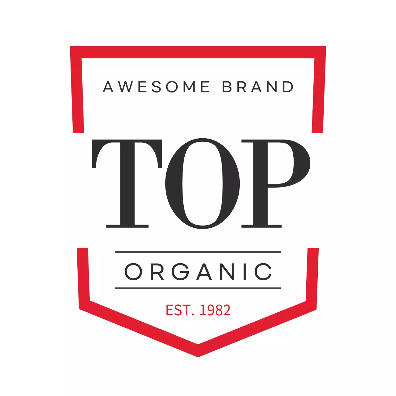 赤 シンプル 会社案内 ロゴ