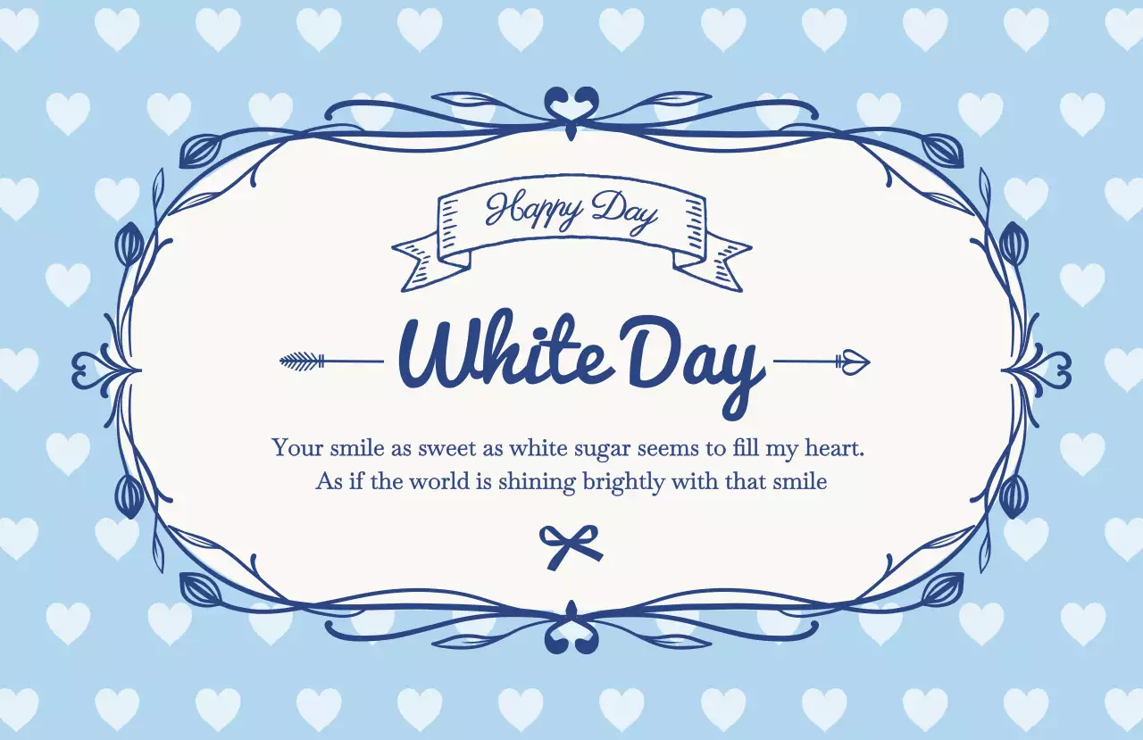 水色 ビンテージ ホワイトデー ステッカー