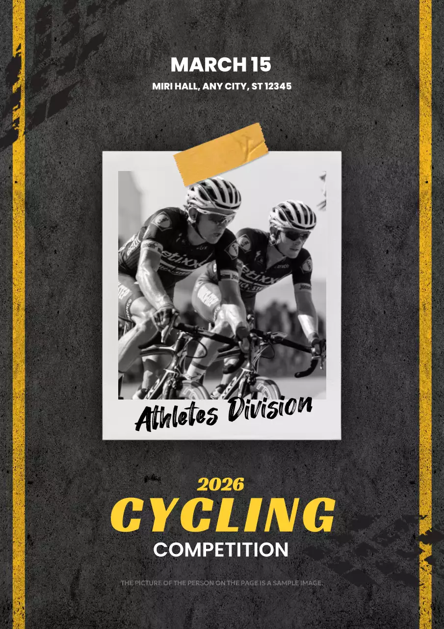 Black Retro Cycling Promotion Poster
