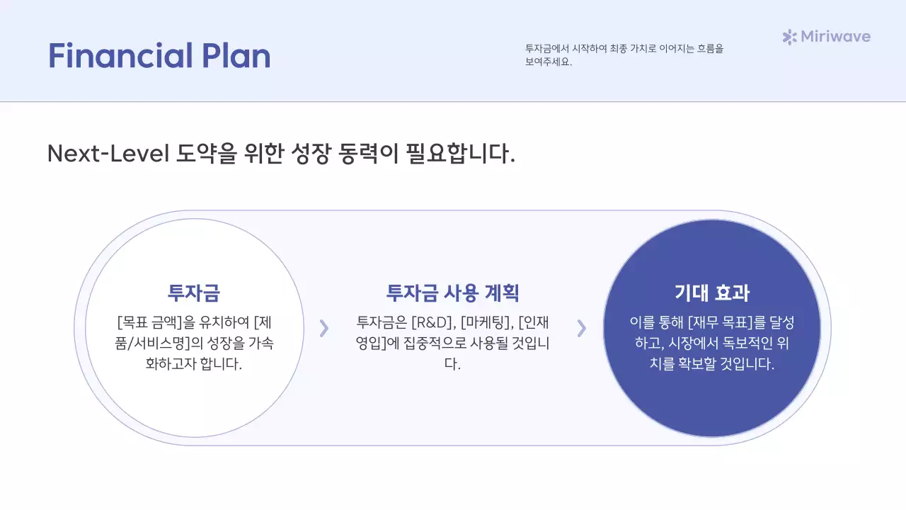 하늘색 미니멀 투자 설명