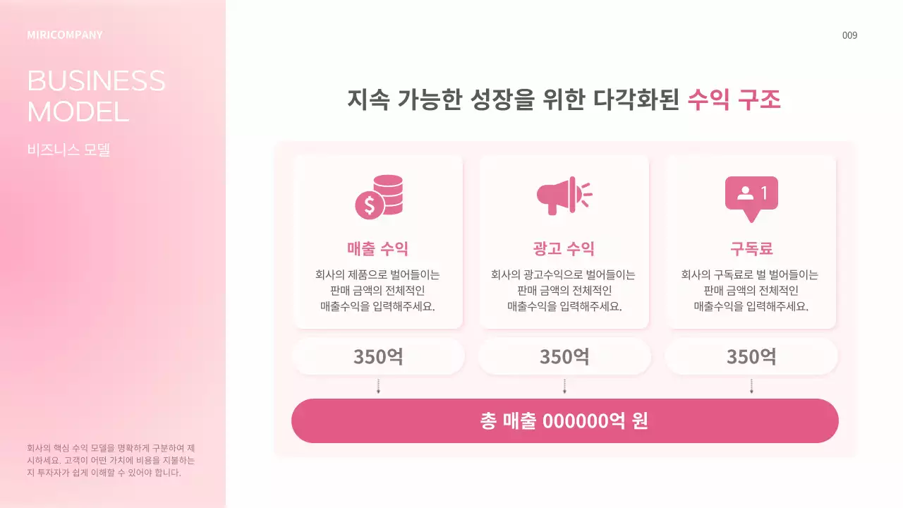 핑크 모던 투자 자료 소개 IR